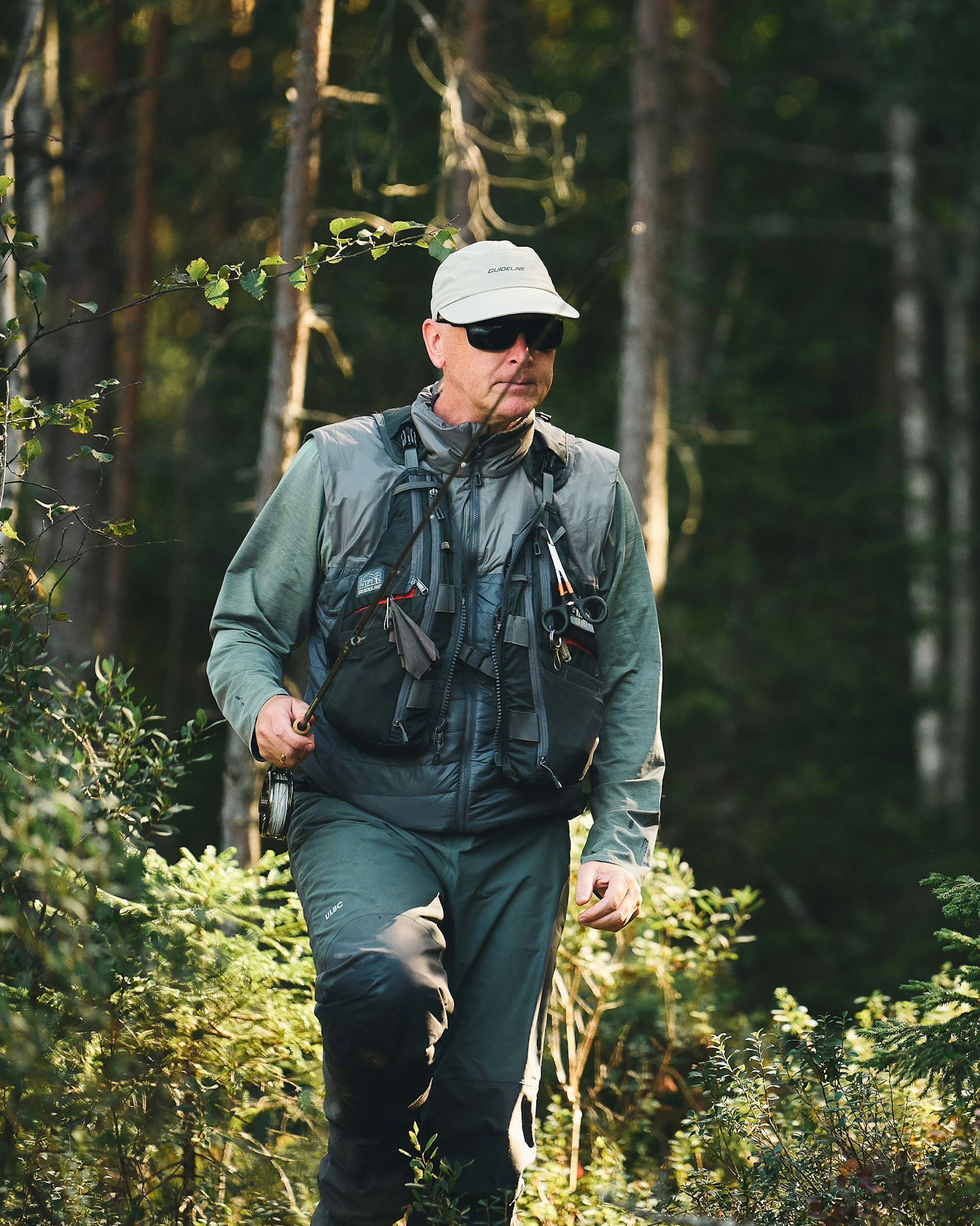 Fly angler with vest